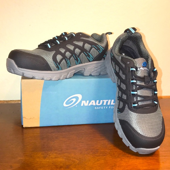 Nautilus Stratus Safety Shoes, Grey, Women’s Sz 7 Wide (D), NIB! - Picture 1 of 15